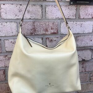 Kate Spade light yellow Leather Hobo Bag